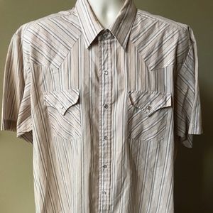 ELI CATTLEMAN STRIPED ~ Pearl Snaps~ Western Shirt